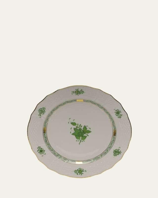 Chinese Bouquet Green Service Plate